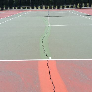 Cracked Tennis Court