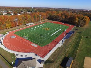 Aerial View of Moorestown High School Track and Field