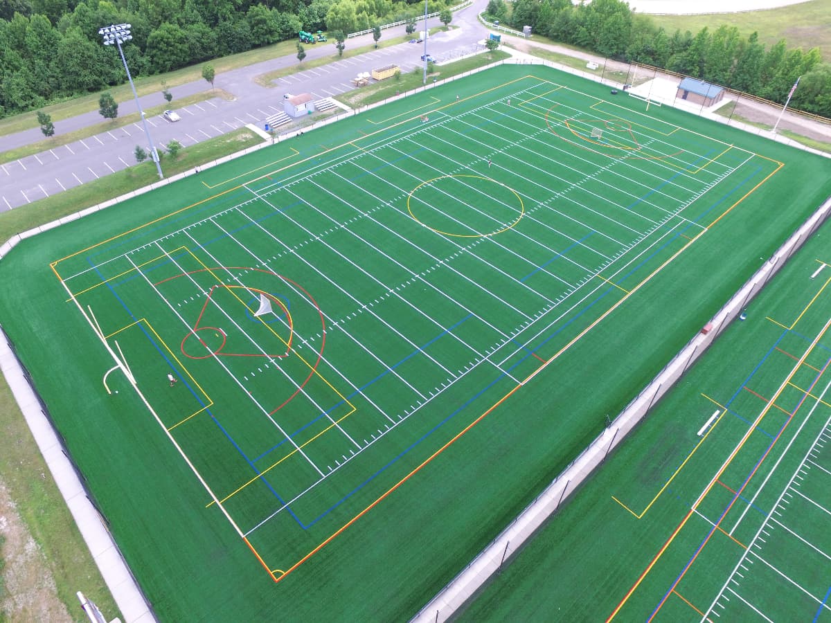 track and turf rtificial turf field