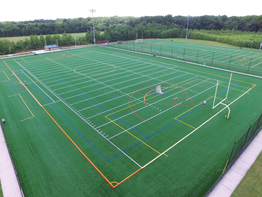 track and turf safety artificial turf field