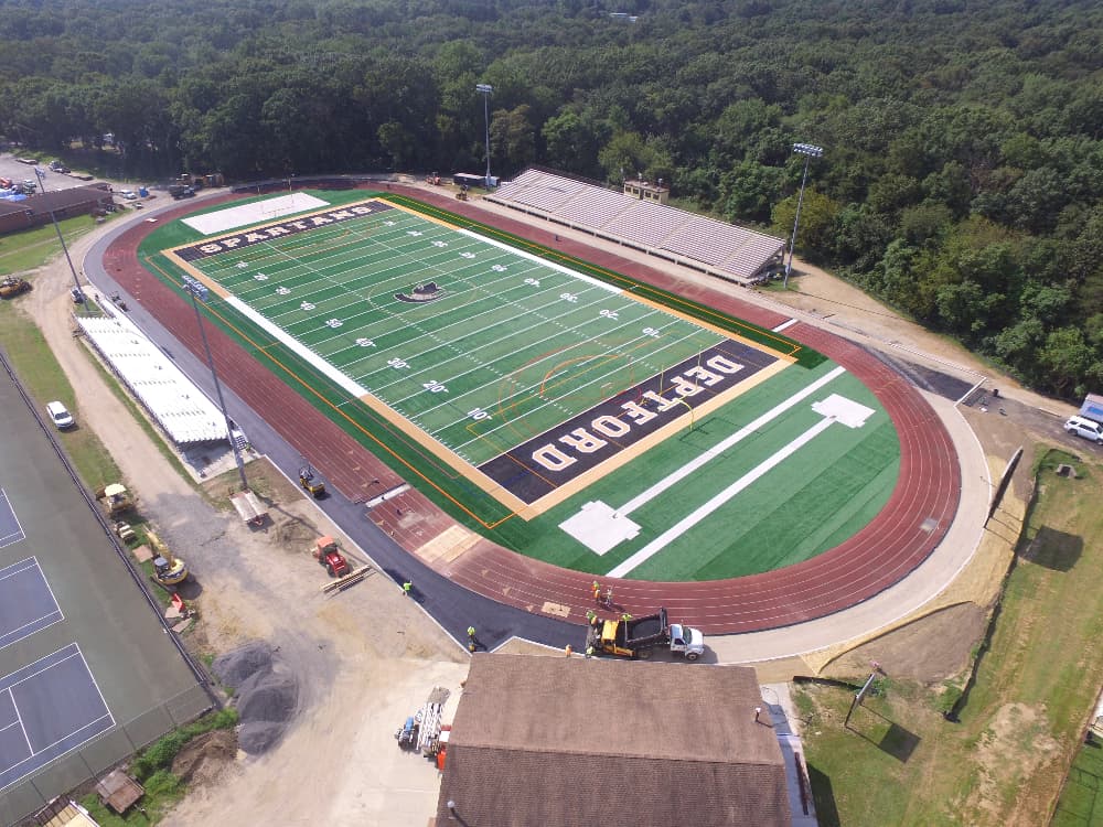 Artificial turf at the home of the Deptford Spartans
