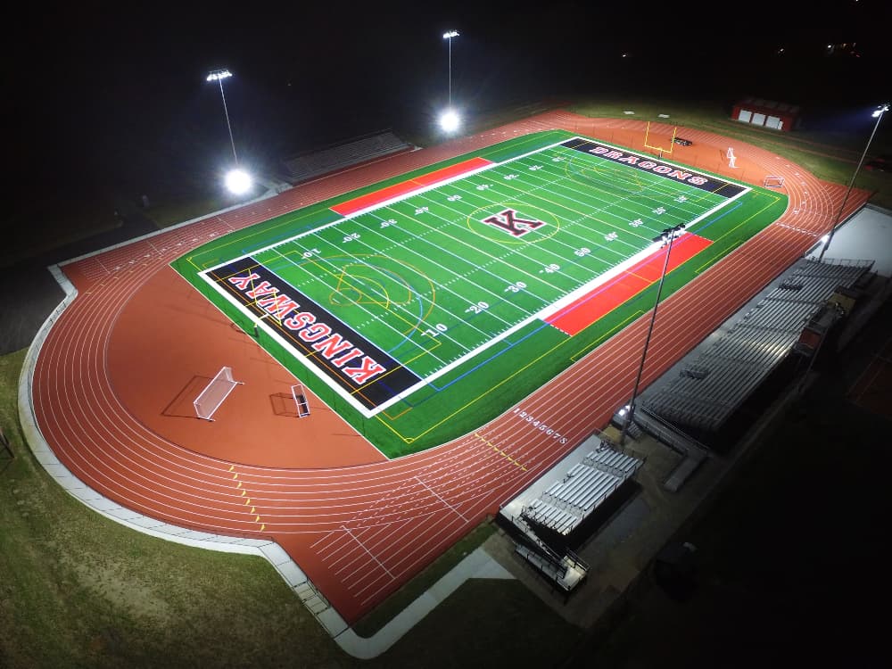 Kingsway Dragons Field and Running Track at Night