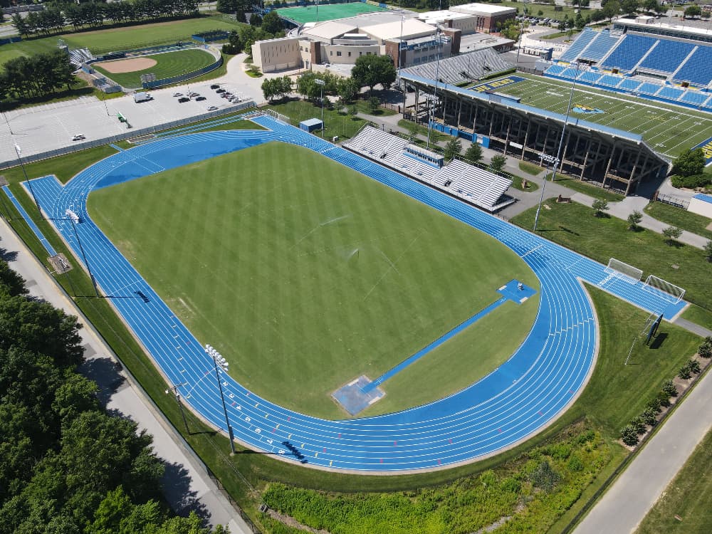 Overhead View of Newly Resurfaced Running Track