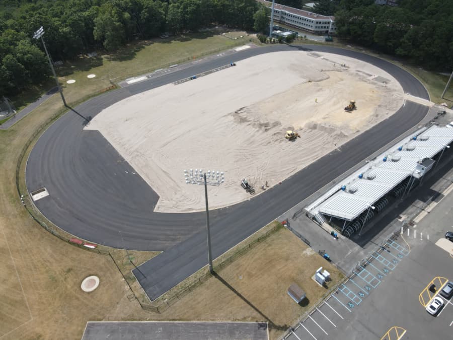 A sports facility being upgraded